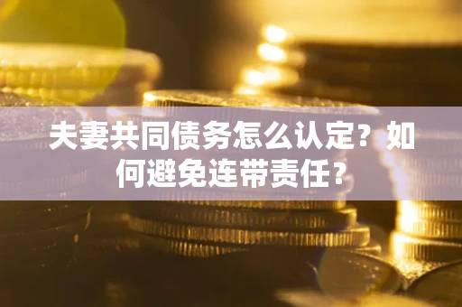 北京夫妻共同债务怎么认定？如何避免连带责任？