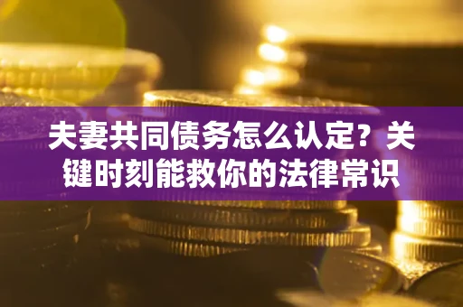 北京夫妻共同债务怎么认定？关键时刻能救你的法律常识